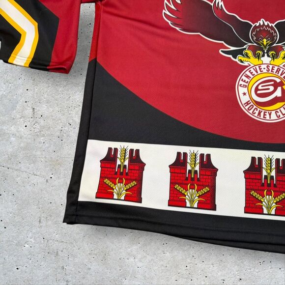 Geneve-Servette HC Swiss Hockey Jersey XL #89 Benoit RIV Vtg National League NLA - Picture 5 of 11